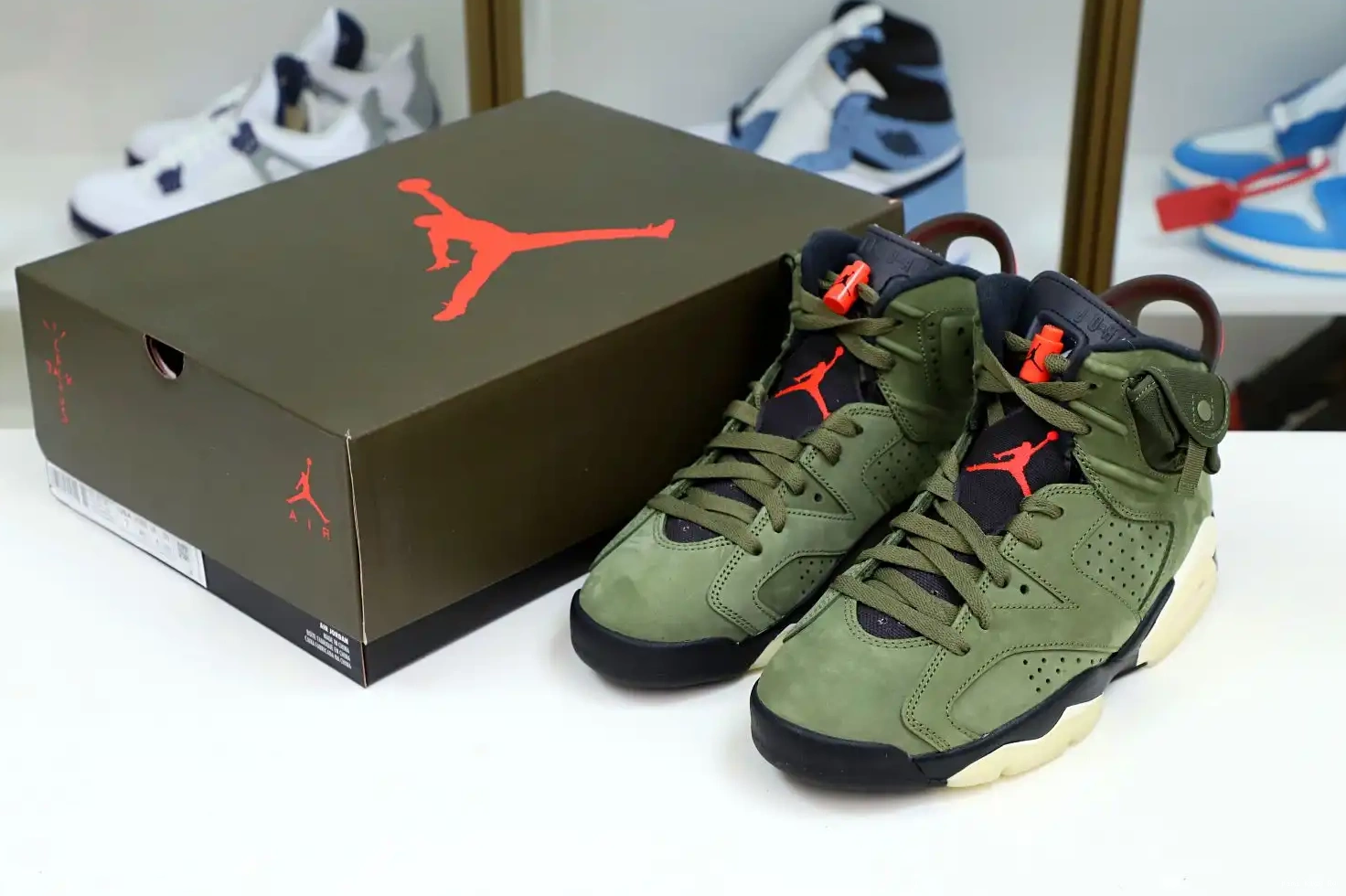 AIR SCOTT TRAVIS 'OLIVE' RETRO Kimikick JORDAN 6 X 0706